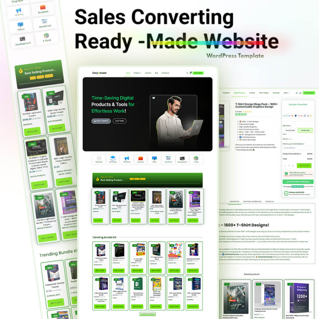 Digital Products Website Template