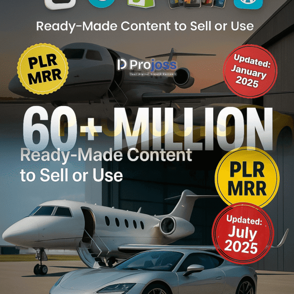 60 Million+ Digital Products Bundle (PLR + MRR Included)