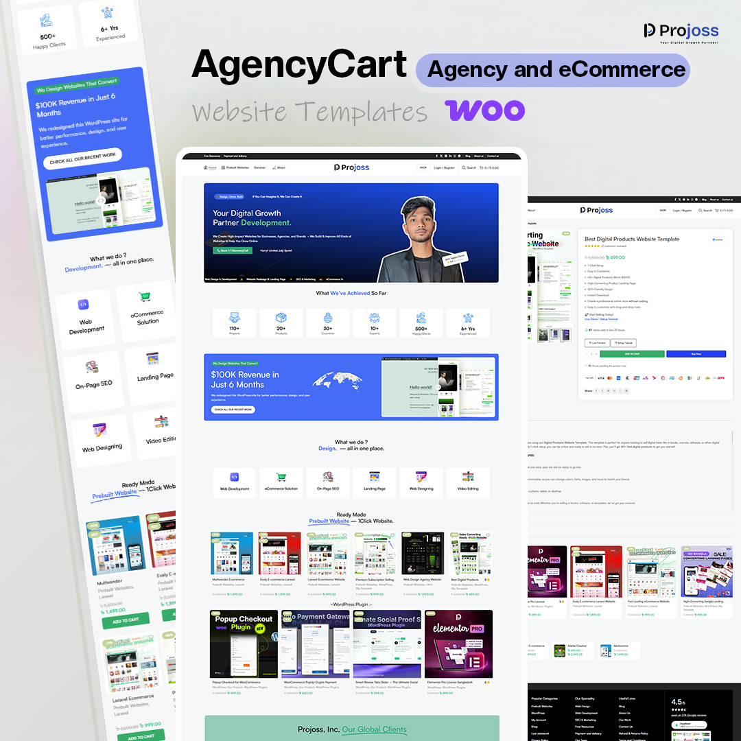 Agency ecomerce website template agency website backup file