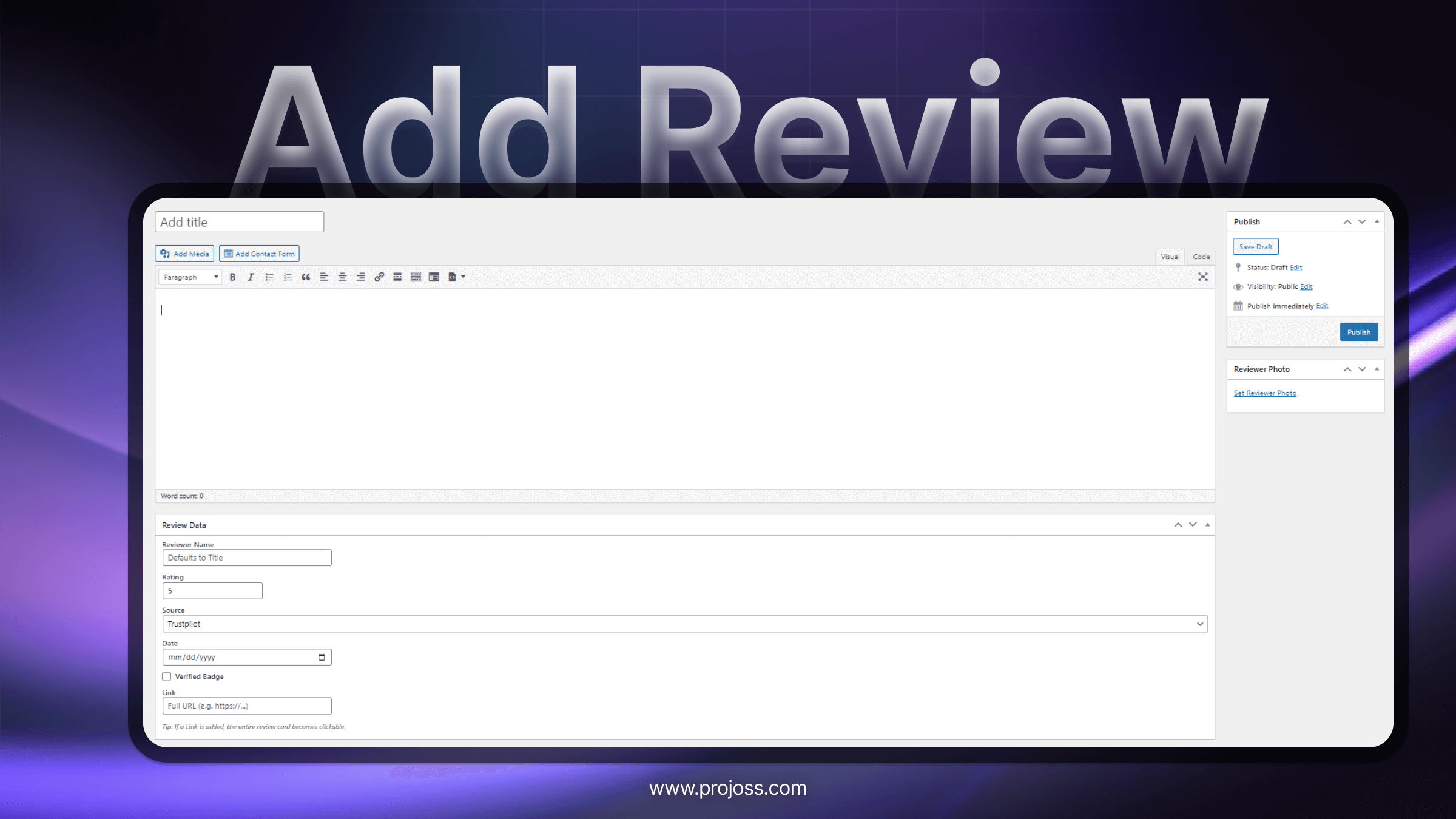 Review Widget wordpress